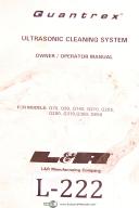 L&R Quantrex Cleaning System, Q Series Owners Operations Manual